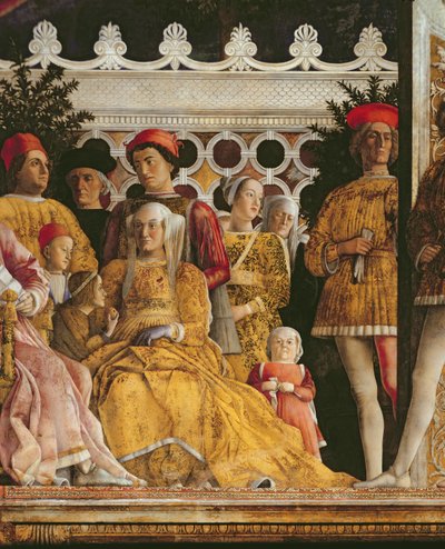 Detail of Barbara of Brandenburg, from the Camera degli Sposi or Camera Picta by Andrea Mantegna
